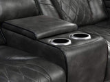 3-2 Seater Electric Air Leather Dark Grey Recliner Set V43-SET-EMP-3R-2RGR