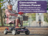 EQUIPMED FreeRoam Mid-Sized Lithium Fast Easy Charge Mobility Scooter, Red V219-HMBMSCEQ3LRA