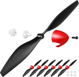 6 Sets Spare Rc Plane Propellers Airplane Carbon Fiber Nose Cone Compatible with Tr-p51 4 Channel V1259-DP01-A-5511