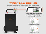 114L Gas Caddy, Fuel Storage Tank with Wheels, Portable Fuel Caddy with Manuel Transfer Pump, V952-SYJYCBXGGJ2307OLTV0