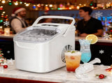 Desktop Ice Maker, Produces Ice in 6 Minutes with a Capacity of 26 Pounds, Energy-Saving 30% and V1102-TSZBJ002