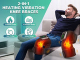 Heated Knee Massager with Heat Therapy 3 Temp Levels, Vibration Massage, Rechargeable & Adjustable V1232-XGAMY001