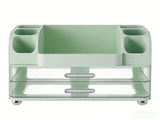 Makeup Organizer for Vanity with 2 Drawers Cosmetic Display Case with Brush Holders for Bathroom V1294-YM0901-3117250215811