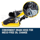 BAUMR-AG 60kg 370x510mm 6.5HP Plate Compactor, Paver Pad, Transport Wheels V219-CONCOMBMRA7C0