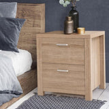 Artiss 2x Bedside Table 2 Drawers - MAXI Pine FURNI-N-MAXI-BS01-WDX2
