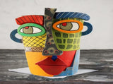 Abstract Face Planter Pot - Artistic Resin Decor for Succulents & Plants V888-ELOSUNG26218