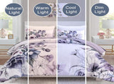Floral Comforter Set, King Size, Purple Floral 3-Piece Bedding, Soft Microfiber for All Seasons V745-MAB010806AJ3