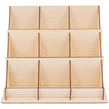 Wooden Card Display Stand Diy Card Stand Holder Desk Business Cards Postcards And Stickers Ideal For V1366-AZ2-W-13121
