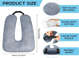 2 Pcs Car Pillow for the Back Seat 28 x 18 in Sleeping Reading Pillows for Long Distance V1258-DP02-C-2251