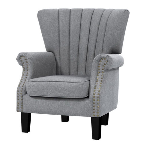 Artiss Armchair Wingback Grey Andrew UPHO-C-EMPO-GY