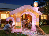 Jingle Jollys Christmas Inflatable Gingerbread Man Candy 3.2M Illuminated Decorations XMAS-INF-DOOR-GINGER-10FT