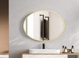Yezi Wall Mirror Round Bathroom Decor 50cm DECO1018-50-GD_NZ