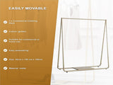 Gold Clothing Retail Shop Commercial Garment Display Rack V63-837021