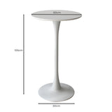 Levede 2x Round Bar Table Pub Tables White CH1103-2-WH