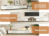 Artiss Extendable TV Cabinet Entertainment Unit Stand White FURNI-L-EXT-TV190-WH-ABC