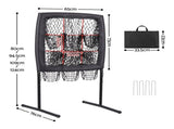 Everfit Baseball Pitching Net Training Target Softball Practice 9 Hole Black SN-B-007-BK