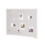 VEVOR 48"x36" White Cork Board with Linen Surface Stylish Wall-Mounted Bulletin Board for Home, V952-RMB48X36WBSMBDAIDV0