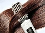 2 in 1 Cordless Hair Straightener Brush Curling Iron with LCD Display-White V1263-JX-7413-1
