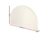Artiss Bed Head Headboard Bed Frame Double Boucle - GREI White BED-HEAD-GREI-D-WH