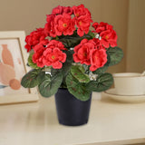 Artificial Faux Outdoor Flowers Plants For Spring Summer Decoration Fake Silk Camellia Look Real For V1192-AZ-W-29373