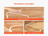 Acrylic Side Table, 2 Tiers Clear Bedside Table with Storage Shelf, Modern Rectangle Acrylic End V952-YKLZYCXXBZCZVRCD6001V0