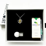 Gift Box - Aroma Necklace White Gold - Planet Stellar Midnight Purify Oil Blend V760-GBAJ - 9