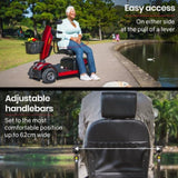 EQUIPMED VentureCruise Mobility Scooter, S-XXL comfortable size for all riders, 30km Max Range, V219-HELMBUEQ5RDA