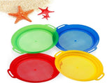 4 Pcs Sand Sifters,Tutuviw Plastic Sand Sifter,Large Sand Strainer,Sand Toys for Digging Picking Up V1189-WXFWAL-20260319-00450