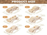 12Pcs Unfinished Wooden Race Car Set DIY Blank Car for Kid Painting and Craft Natural Wood Toy for V1366-AZ2-W-15072