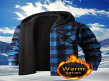 Plaid Hooded Jacket with Velvet Lining - Yellow - Size 3XL V1106-M-APP-9978-YELL-3XLAU3XLEU56