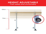 Powertrain 150cm Ballet Barre Freestanding Adjustable Height BAR-WDN-150