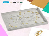 Jewelry Tray, 4 Set of Stackable Jewelry Display Tray, Velvet Jewelry Organizer, Storage Box for V1258-DP02-C-3236