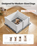 Dogs Whelping Box, 980 x 980 x 460 mm, Plastic PVC Puppies Playpen with Height Adjustable Door and V952-GYZXZJZJSLZXOYTOYV0