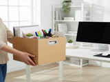 10Pcs Corrugated Cardboard Storage Boxes Multi-Purpose Organising Cartons V63-954051