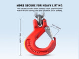 Chain Sling, 8 mm x 150 cm Chains with Hooks, G80 Engine Chain Hoist Lifts, 3 Ton Capacity V952-DGDLHHMGFH1JITULLV0