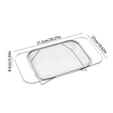 Stainless Steel Sink Basket Telescopic Vegetable Wash Basin Rack Multi-functional Tableware Bowl V1366-AZ2-W-16079