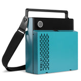 Victrola Revolution Go Turntable - Blue Bundled Crosley Record Storage Display Stand V398-VTR-750SB-BLU-BSS