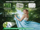 4 Piece Hotel Bamboo Cooling Sheet Set -Ultra Soft 2000TC Breathable Bed Sheets Set with 37 V1317-ZXW9-AUK-4JT-QL