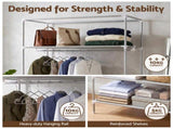 Artiss Large Portable Clothes Closet Wardrobe with Tiebacks Grey DIY-WR03-170-GY