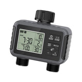 Programmable Watering Timer With 2 Zones Double Outlet Faucet Controller For Outdoor Lawn And Garden V1369-AZ3-W-14046