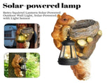 Retro Squirrel Lantern Solar-Powered Outdoor Wall Light, Solar-Powered with Light Sensor, Outdoor V1265-AU-BY25037