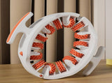 Orange and White Adjustable 3D Leg & Body Roller Massager - Deep Tissue Muscle Relief for Thighs, V888-ELOSUNG32216