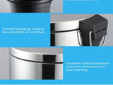 Stainless Steel Trash Can Silent Ergonomic Handle Kitchen Garbage Can with Antislip Footrest for V1294-YM3118220246311-0421