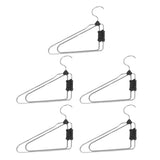 5pcs Foldable Clothes Hanger Stainless Steel Multifunctional Anti Slip Foldable Garment Hangers for V1294-YM0901-3117240334511