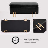 Storage Ottoman Stool Bench Seat 97cm PU Leather BLACK V274-FT-GQ104-BK