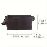 dark coffee color Black Top-Grain Leather Cross-Body Leather Crossbody Australian Leather V1347-127-BLA-79351