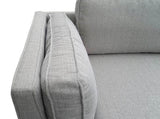 3 Seater Sofa Beige Fabric Modern Lounge Set for Living Room Couch with Wooden Frame V43-SOF-YOKBG3S