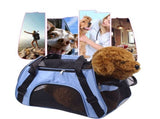 Portable Pet Carrier Bag with Adjustable Shoulder Straps and Secure Safety Zippers for Small Pets V1370-AZ4-08928