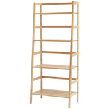 VEVOR Bamboo Bookshelf 4 Tiers Bamboo Ladder Bookshelf Trapezoid Storage Rack V952-TBSJTBZZTX4GVCXBQV0
