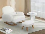 Levede Fleece Rocking Chair with footstool CH1132-BG